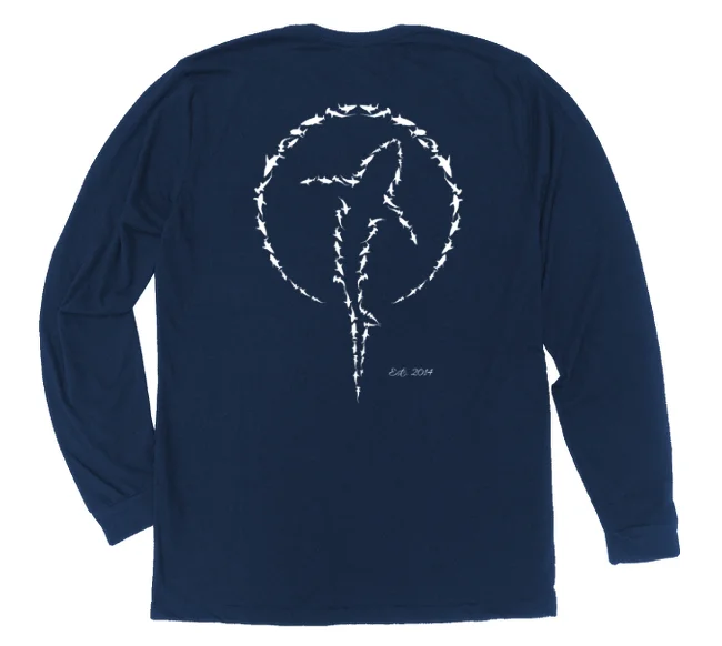 Shark Zen 10th Anniversary Long Sleeve T-Shirt [Special Edition / Navy / Back]