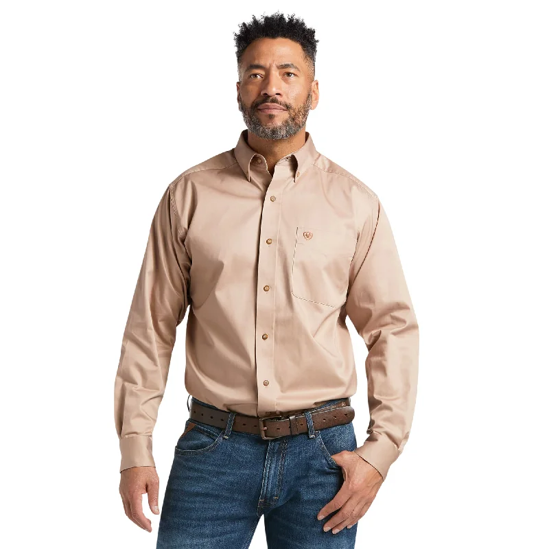 Ariat Solid Twill Khaki Classic Fit Shirt