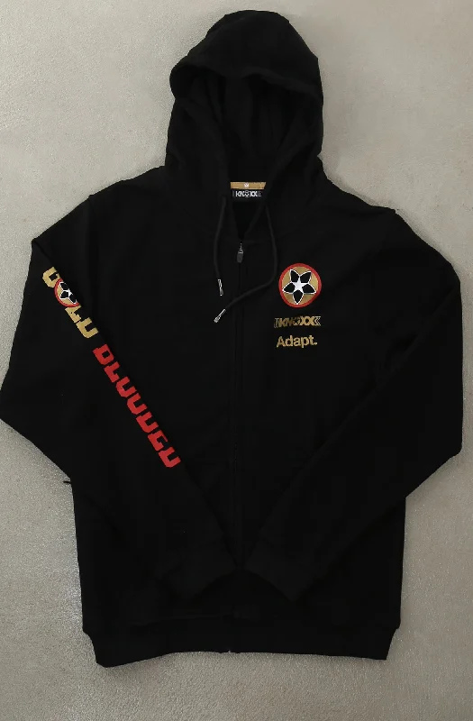 KNOXX X Adapt :: Gold Blooded KNX (Men's A1 Black/Red Zip Hoody)