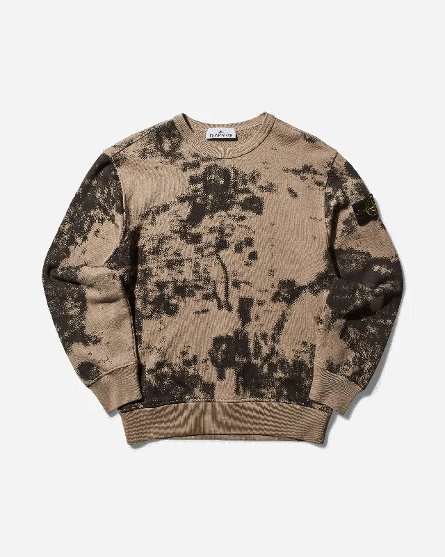 Men's Camouflage Organic Cotton Crewneck Sweatshirt Dove Grey