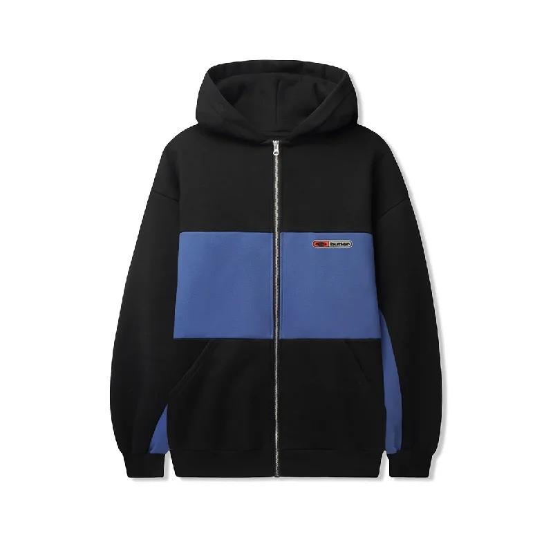 Butter Panel Zip-Thru Hood - Black