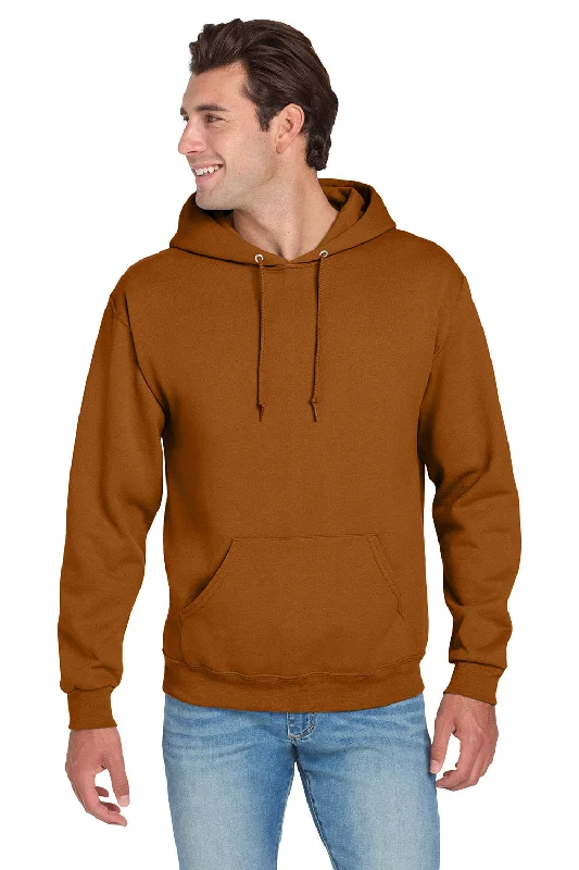 Jerzees Mens NuBlend Pill Resistant Fleece Hooded Sweatshirt Hoodie w/ Pouch Pocket - Texas Orange