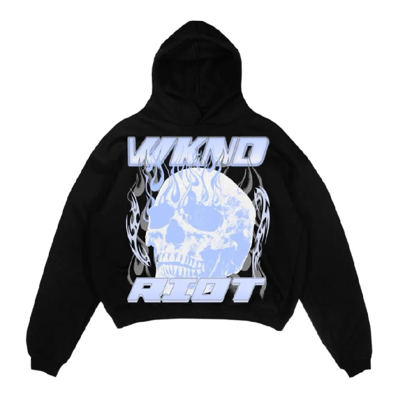 WKND RIOT: Flame Skull Hoodie