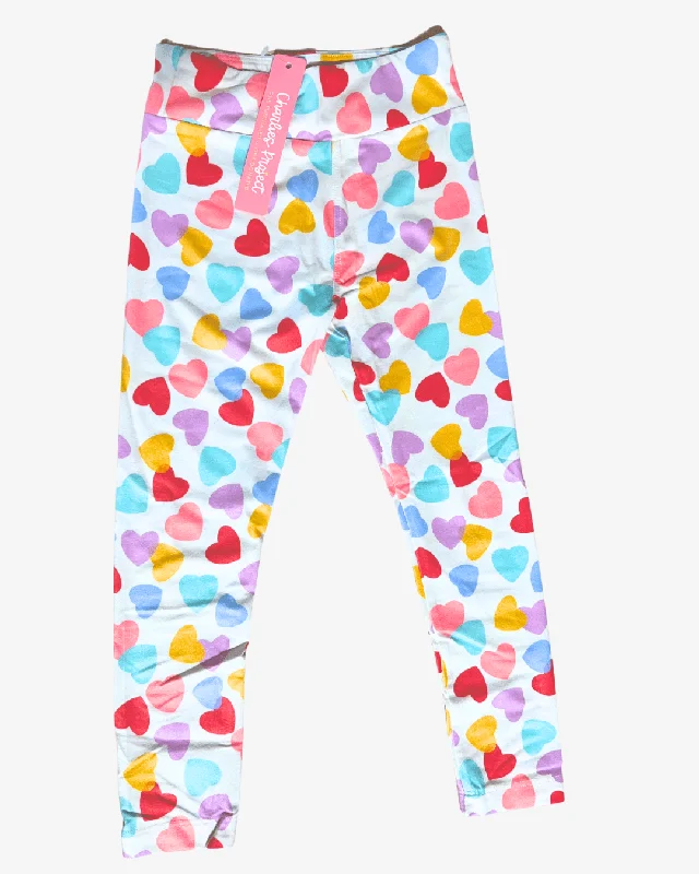 Hearts Kids Casual Cloud Soft Yoga Band Leggings