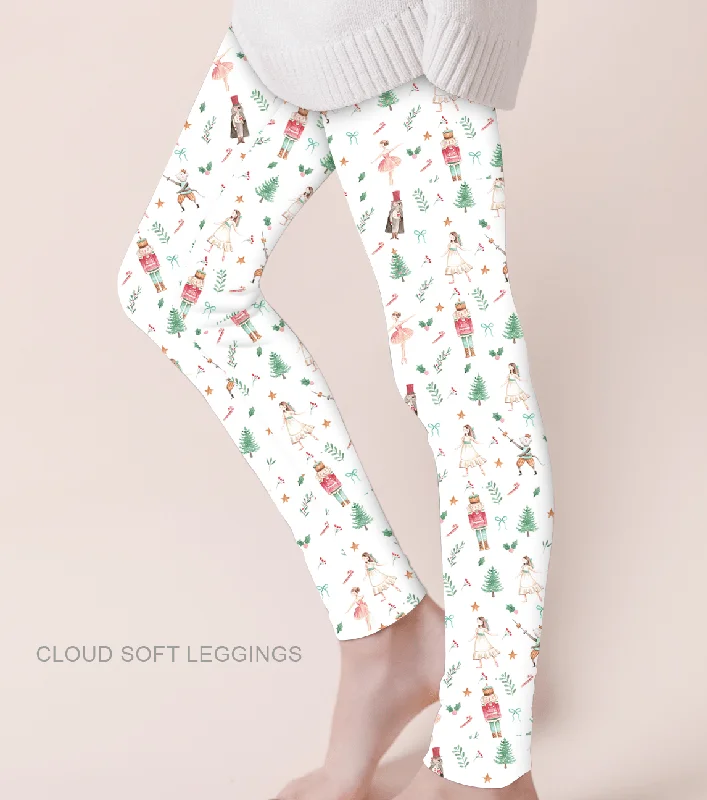 Holiday Classics Vintage Nutcracker - Adult & Kids Casual Cloud Soft Yoga Band Leggings