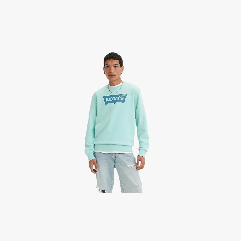 Levi's Mens Standard Fit Graphic Crewneck Sweatshirt Pastel Turquoise