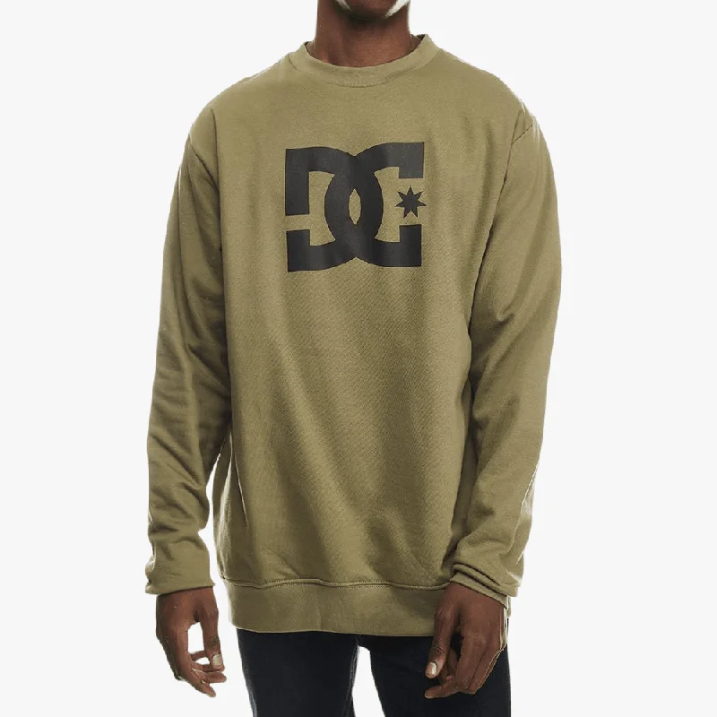 Dc Mens Star Crew Pullover Sweater Ivy Green