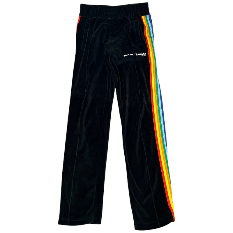 Men's Rainbow Stripe Joggers Black Size S