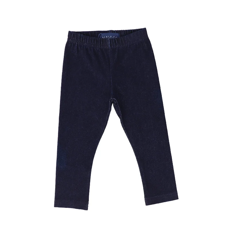 NAVVY BLUE DENIM LEGGINGS