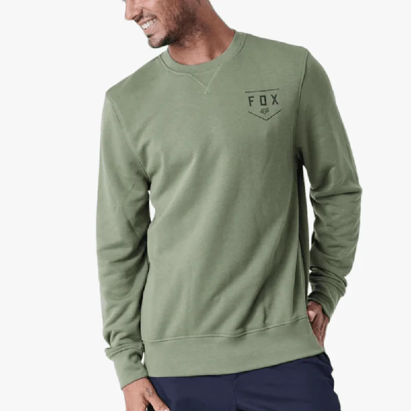 Fox Mens Shield Basic Crew Sweater Grass Green