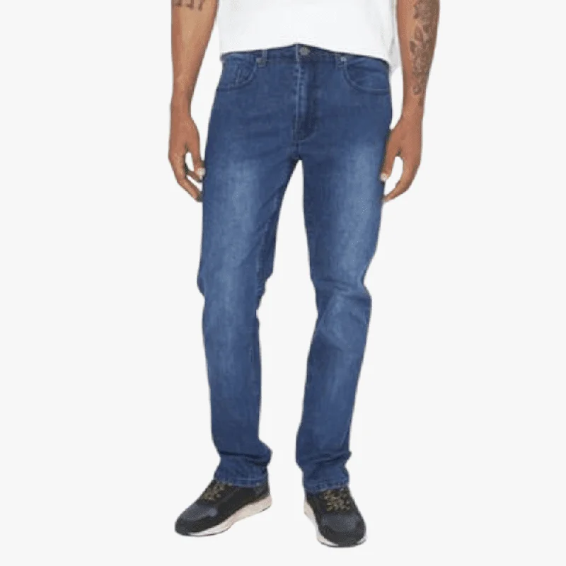 Jeep Mens Straight Leg Jeans Indigo Resin