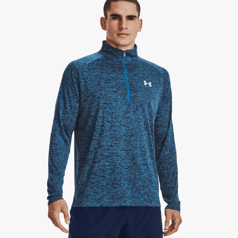 Under Armour Mens Tech 1/2 Zip Sweater Cruise Blue / White