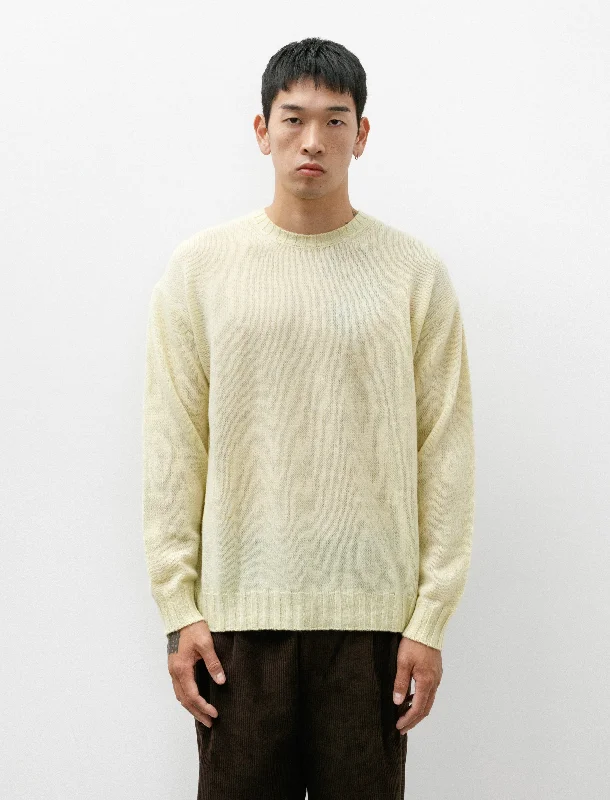 Shetland Wool Cashmere Pullover Light Yellow