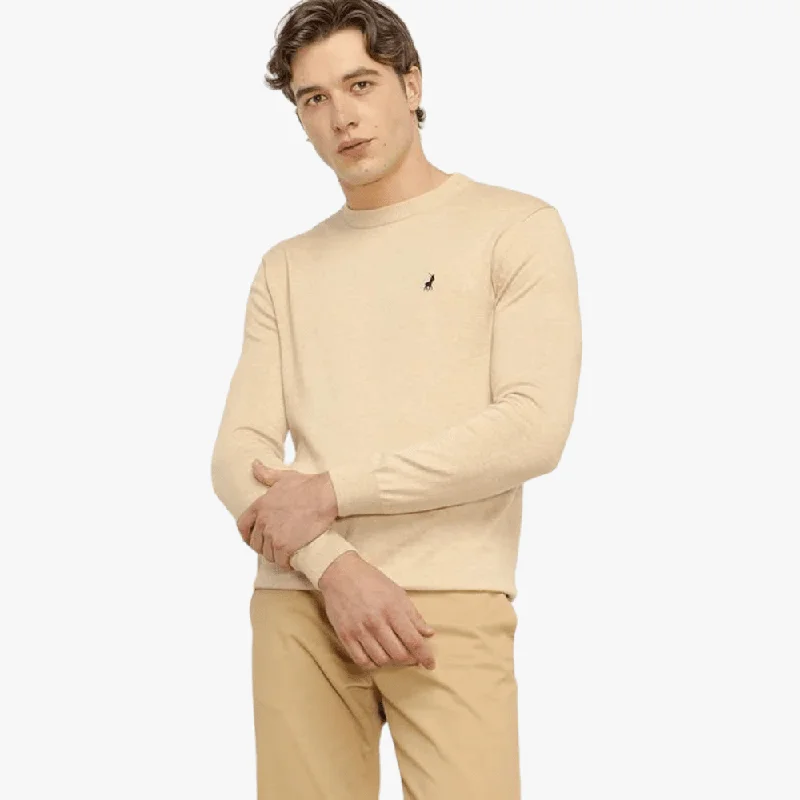 Polo Mens Essential Crew Sweater Taupe