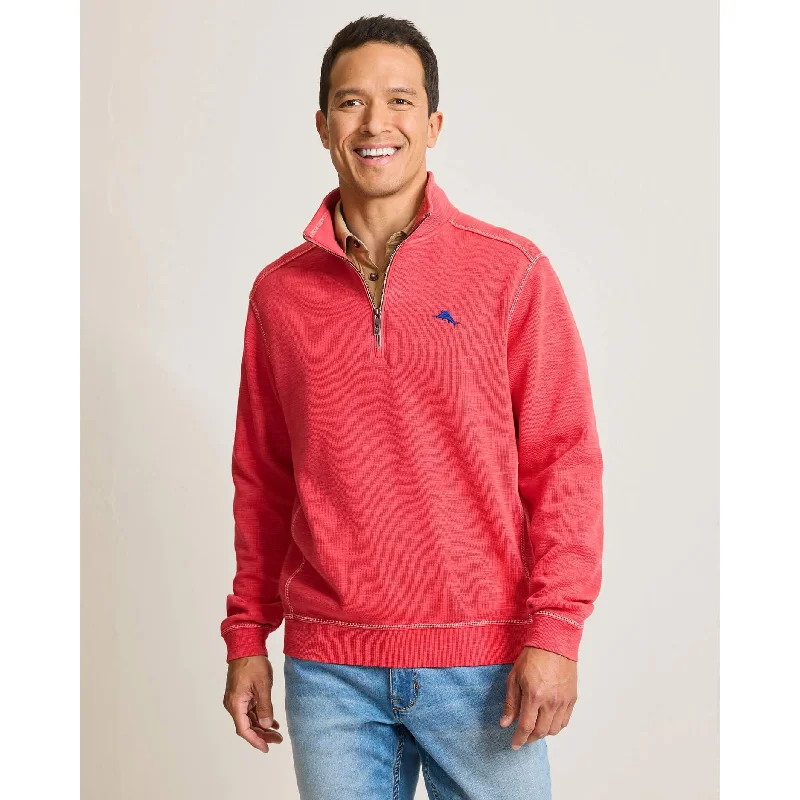 Tommy Bahama Men's Tobago Bay Half Zip Sweater - Siren Scarlet