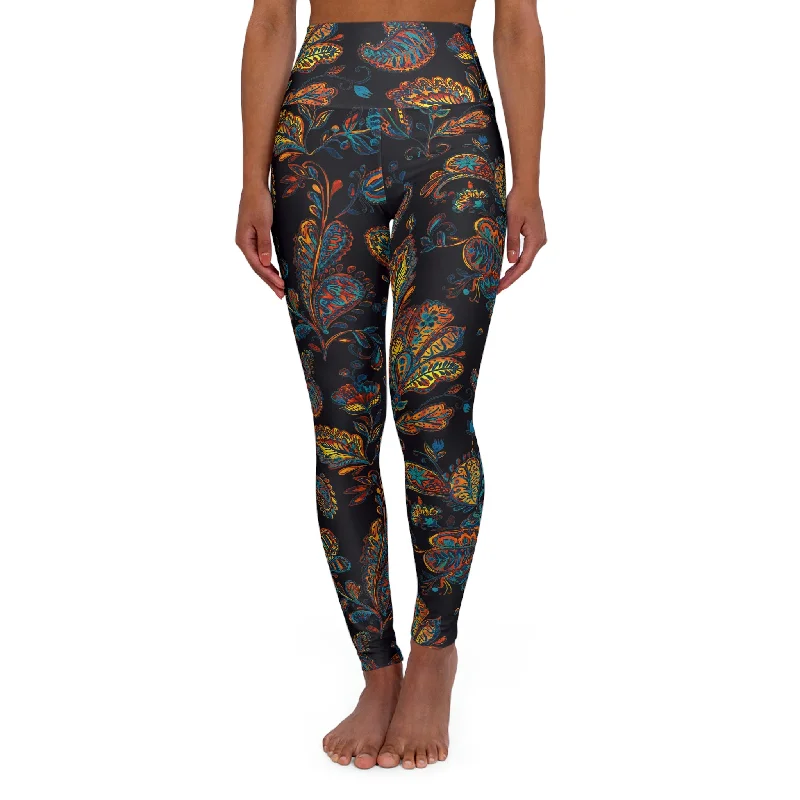 SHE REBEL - Paisley Print Yoga Leggings