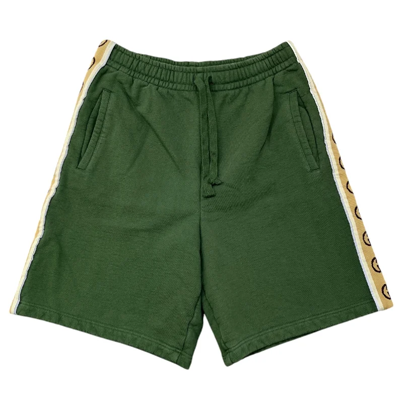 Men's Tape Logo Shorts Green Size M