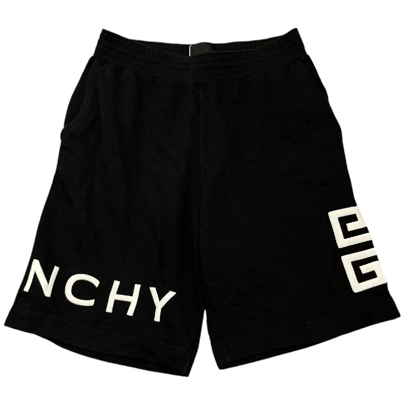 Men's Embroidered Logo Shorts Black Size L