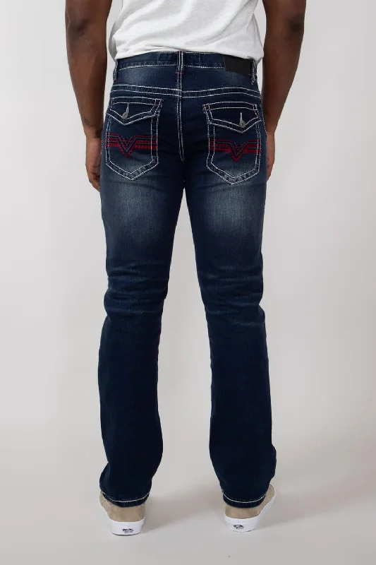 True Luck Hudson Bootcut Stretch Jeans for Men | TL24041521