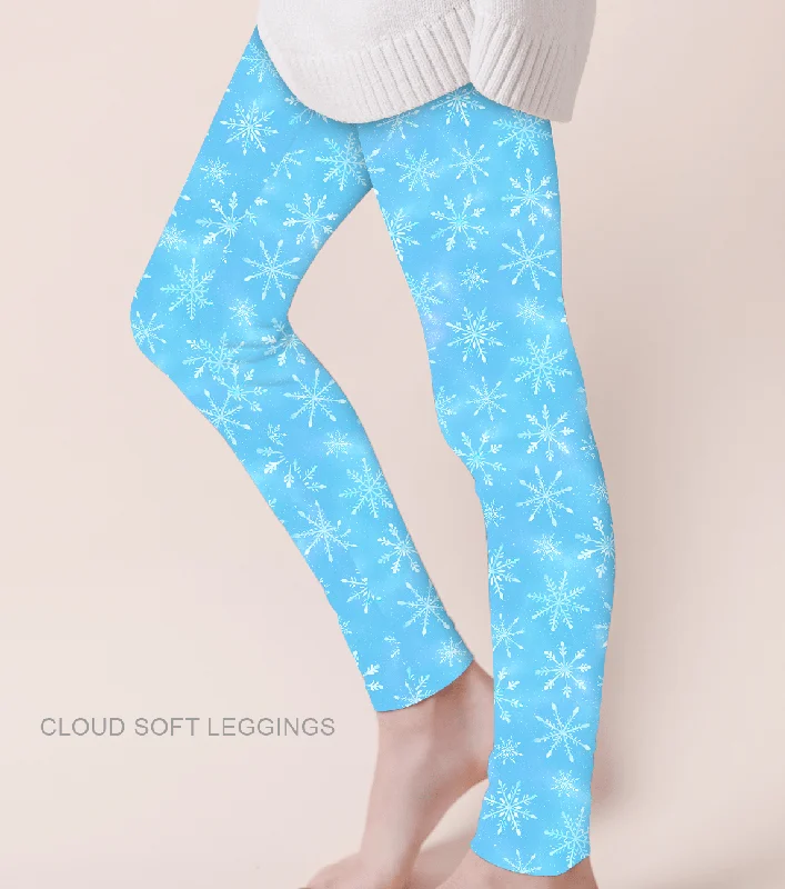 Merry & Bright Let it Snow - Adult & Kids Casual Cloud Soft Yoga Band Leggings