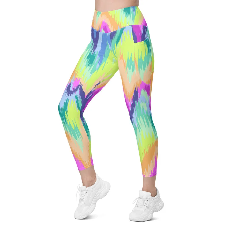 Rave Sound Wave Leggings with Pockets