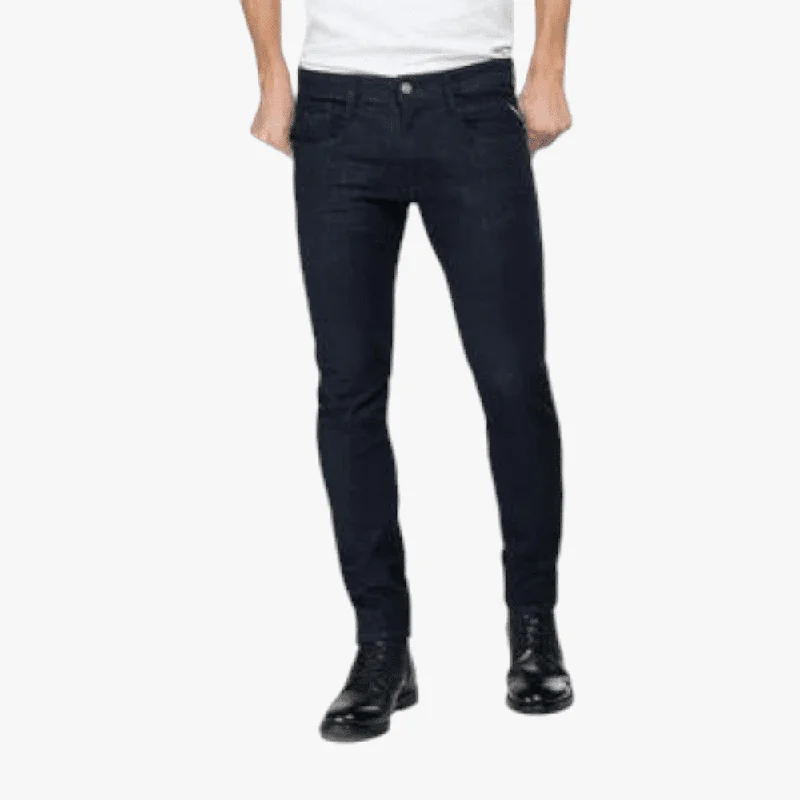 Replay Mens Slim Power Stretch Jean Dark Blue