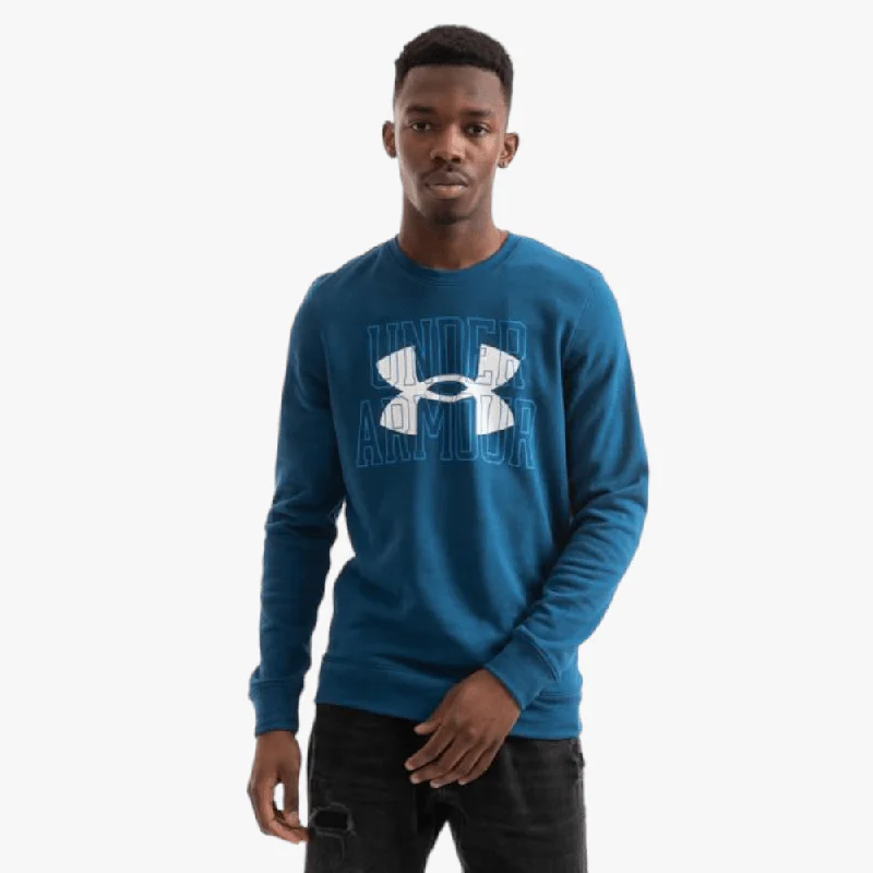 Under Armour Mens Rival Terry Logo Sweater 458 Blue