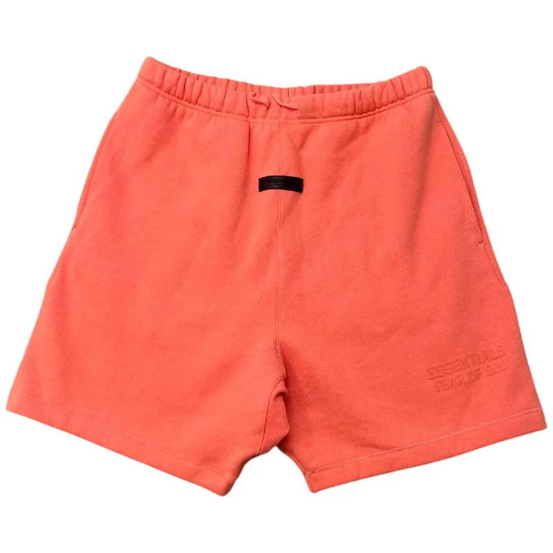 Men's Fear Of God Logo Shorts Orange Size M