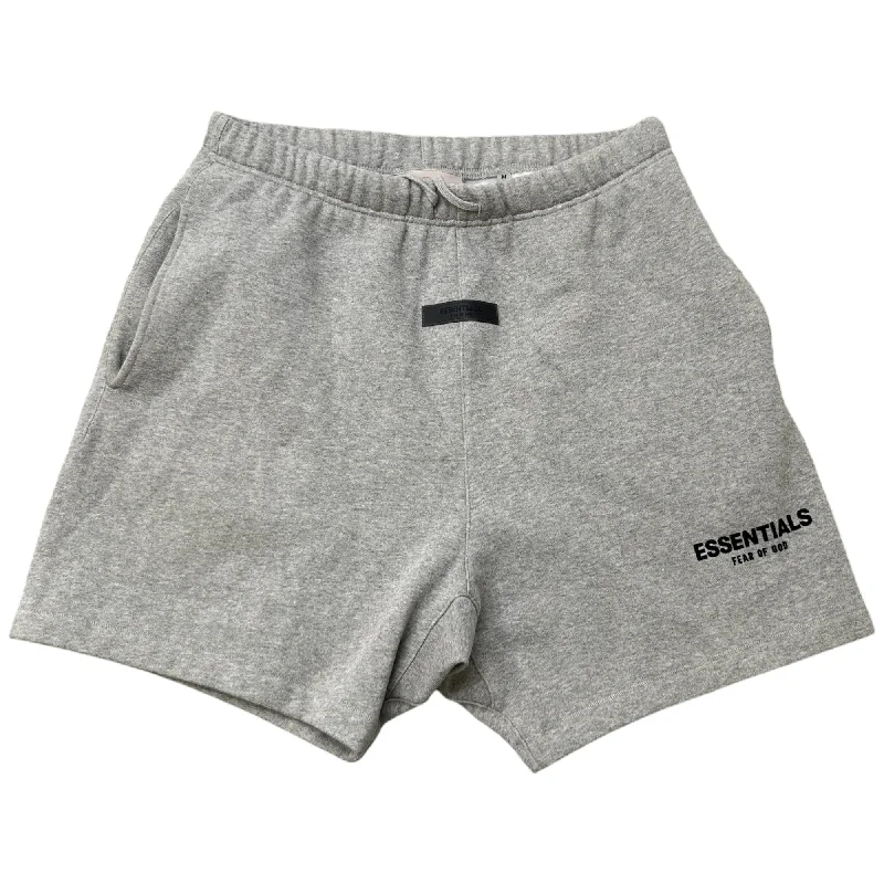 Men's Fear Of God Logo Shorts Grey Size M