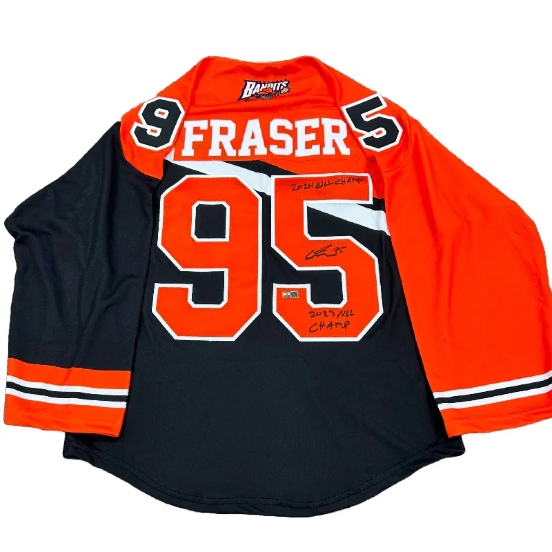 Chase Fraser Signed Buffalo Bandits ProJoy Jersey with 2023 and 2024 NLL Champs