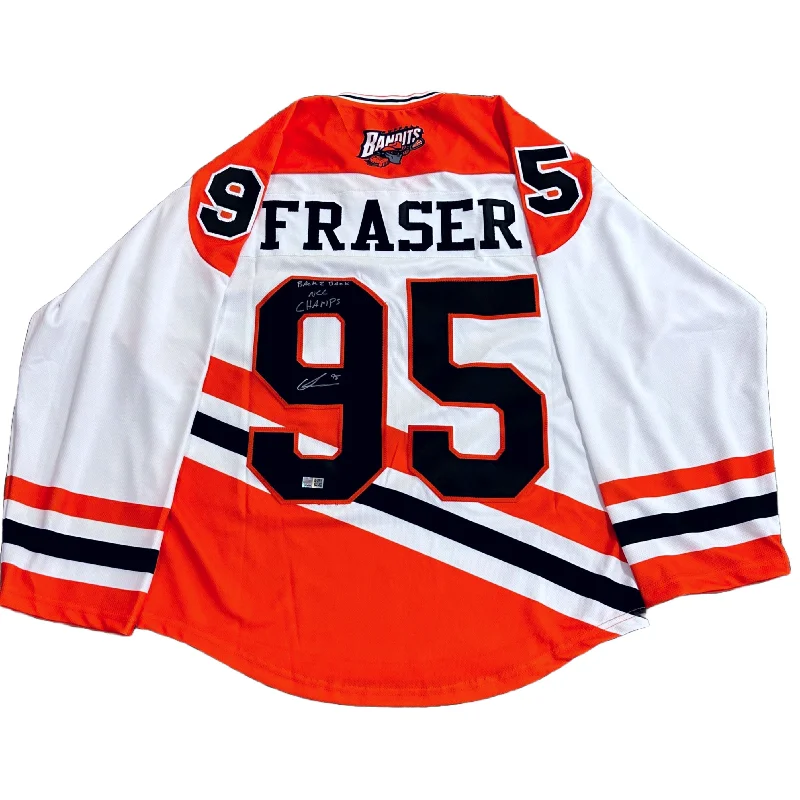 Chase Fraser Signed White Buffalo Bandits ProJoy Jersey with Back 2 Back NLL Champs