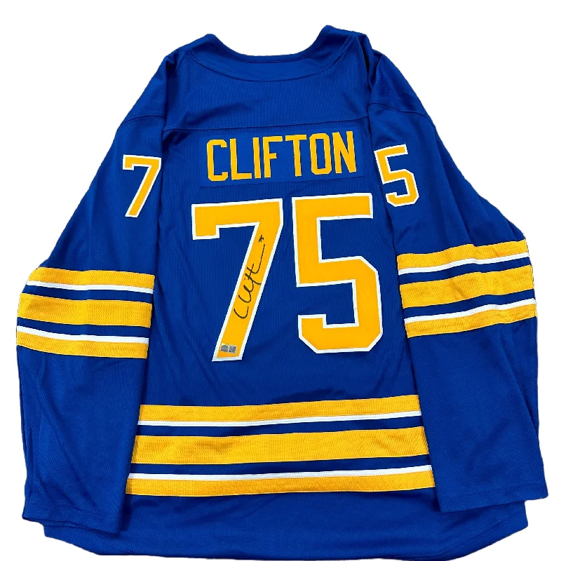 Connor Clifton Signed Sabres Authentic Fanatics Licensed Blue Jersey