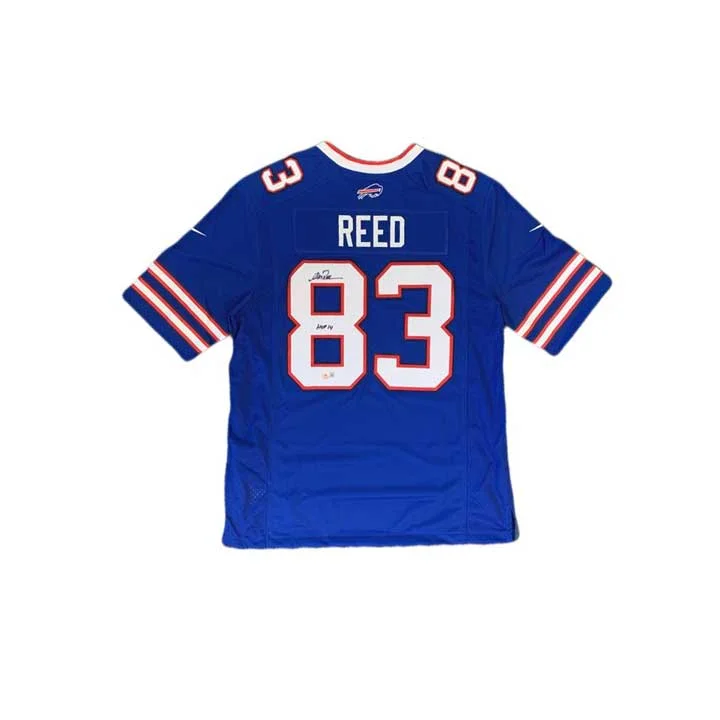 Andre Reed Signed Buffalo Bills Nike Authentic Blue Jersey with HOF 14