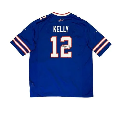 Jim Kelly Signed Buffalo Bills Nike Authentic Blue Jersey