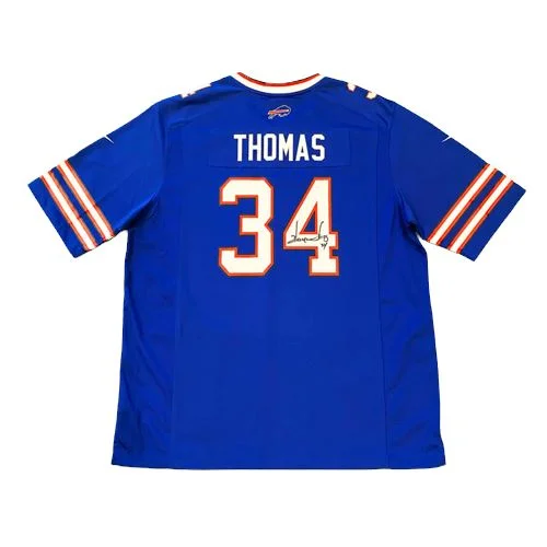 Thurman Thomas Signed Buffalo Bills  Nike Blue Game Player Jersey