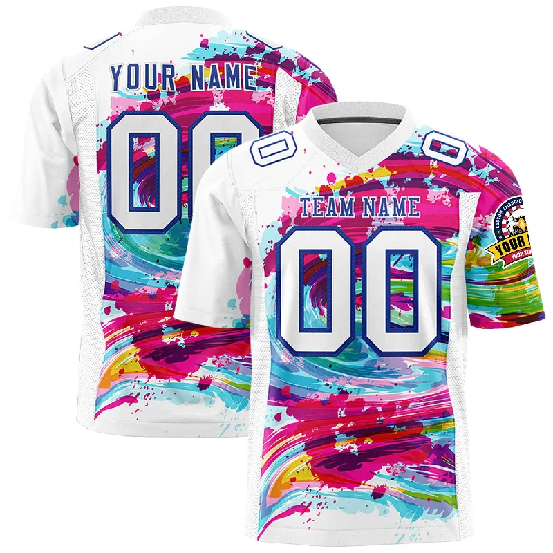 Custom Personalized Printed Graffiti Pattern Design Authentic Football Jersey