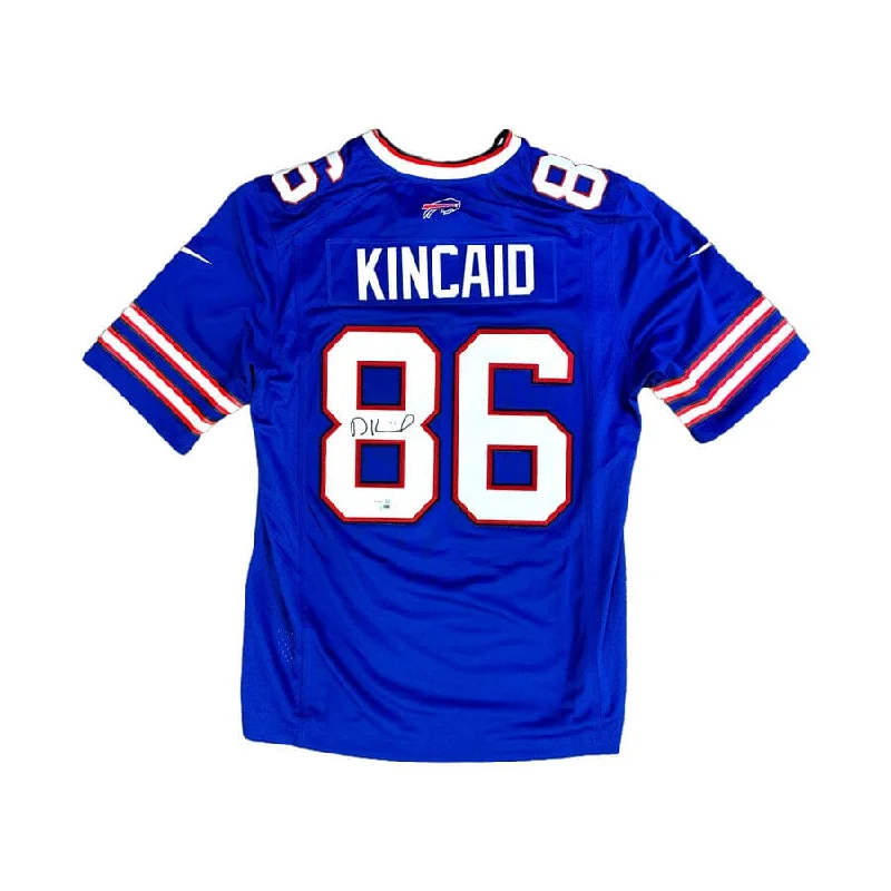 Dalton Kincaid Signed Buffalo Bills Blue Nike Authentic Stitched Jersey