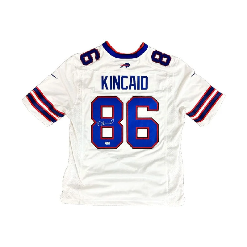 Dalton Kincaid Signed Buffalo Bills White Nike Authentic Stitched Jersey