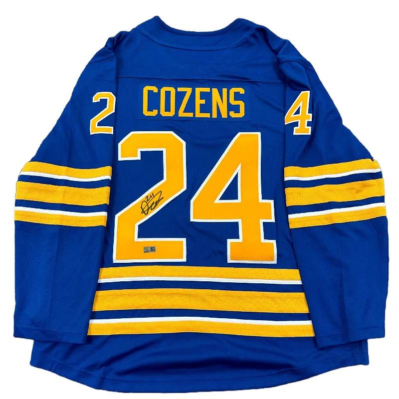 Dylan Cozens Signed Buffalo Sabres Blue Fanatics Licensed Player Jersey