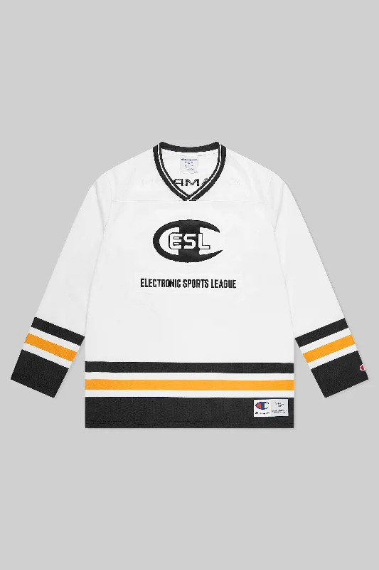 ESL x Champion Patch Hockey Jersey White