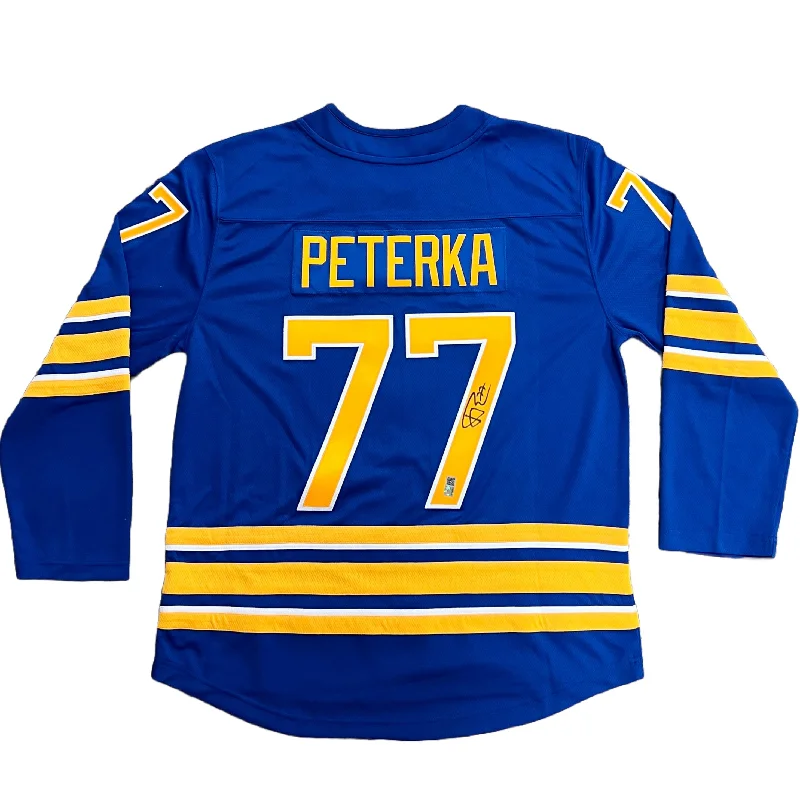 JJ Peterka Signed Sabres Authentic Fanatics Licensed Blue Jersey