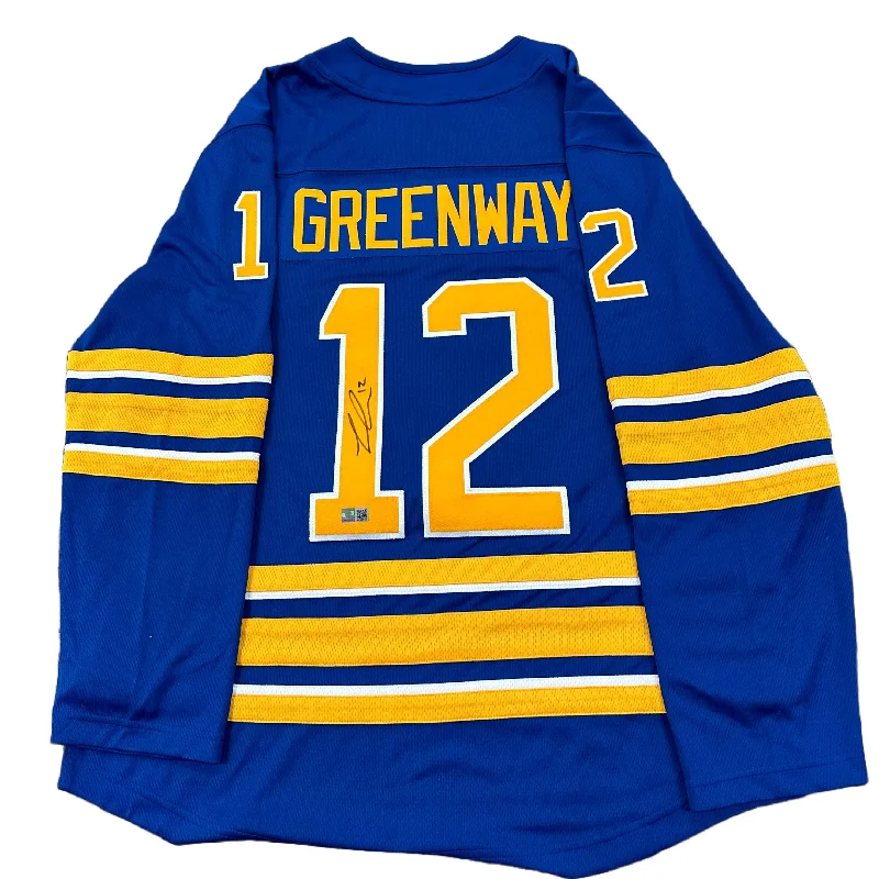 Jordan Greenway Signed Buffalo Sabres Fanatics Authentic  Blue Jersey