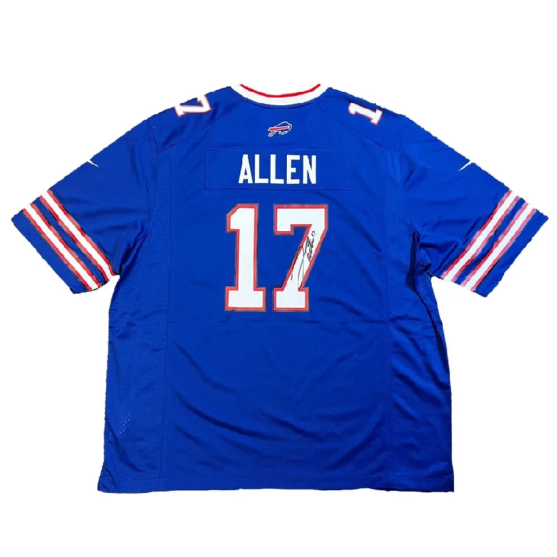 Josh Allen Signed Buffalo Bills Blue Nike Game Player Jersey