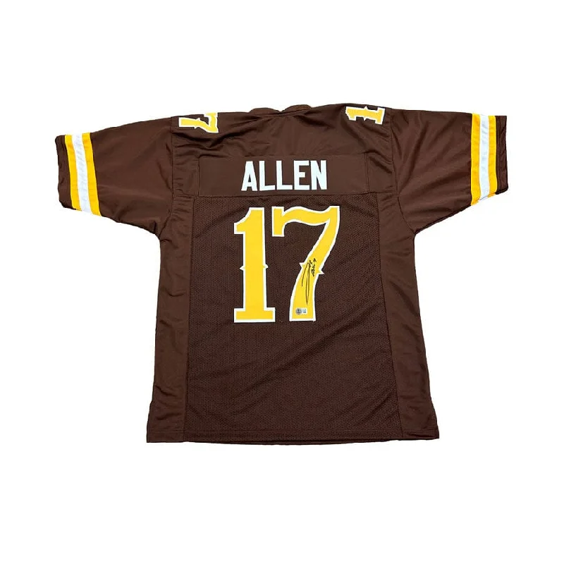 Josh Allen Signed Custom Brown Wyoming Jersey