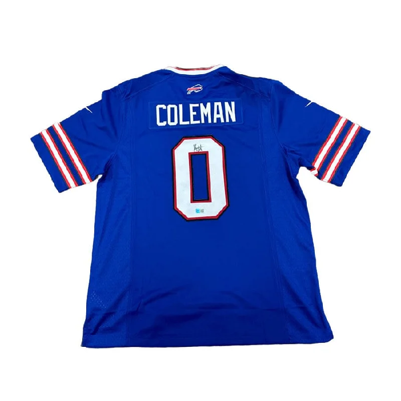 Keon Coleman Signed Buffalo Bills Nike Authentic Blue Jersey