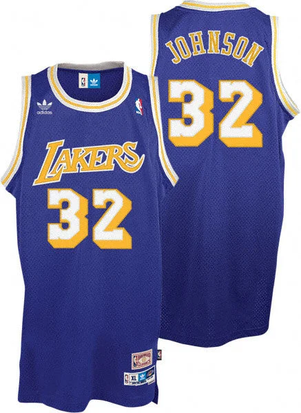 Magic Johnson #32 Los Angeles Lakers AdidasYouth Soul Swingman Road Jersey