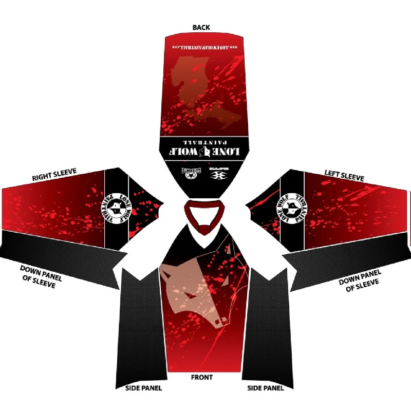 Lone Wolf Jersey - Red Splash