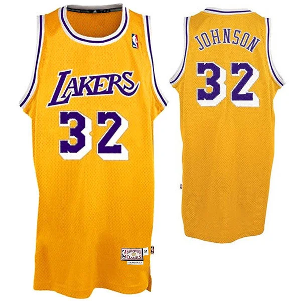 Magic Johnson #32 Los Angeles Lakers Adidas NBA Throwback adidas Swingman Jersey - Gold