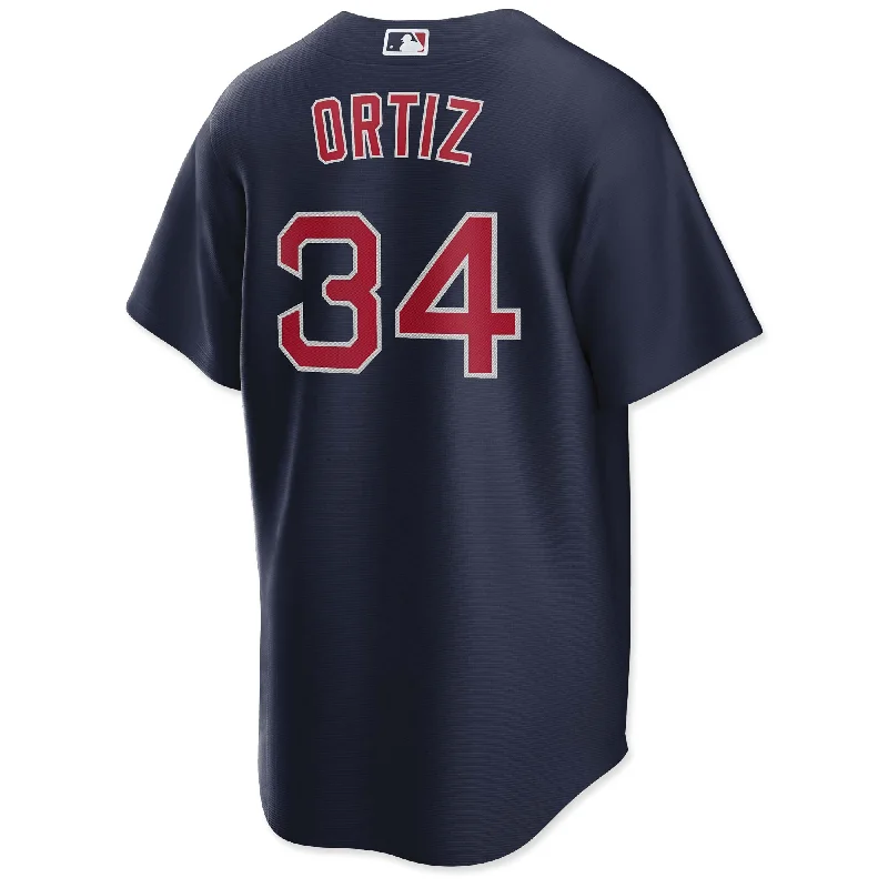 Nike Replica Road Alternate Jersey - Navy - Ortiz #34