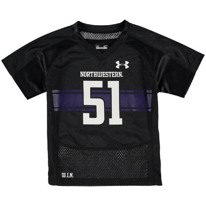 Northwestern Wildcats #51 Under Armour Youth Purple Replica Football Jersey